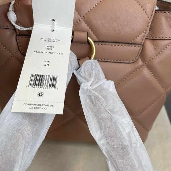 🔥NeW! $678 Tory Burch Soft Quilted Willa Backpack - Picture 10 of 11